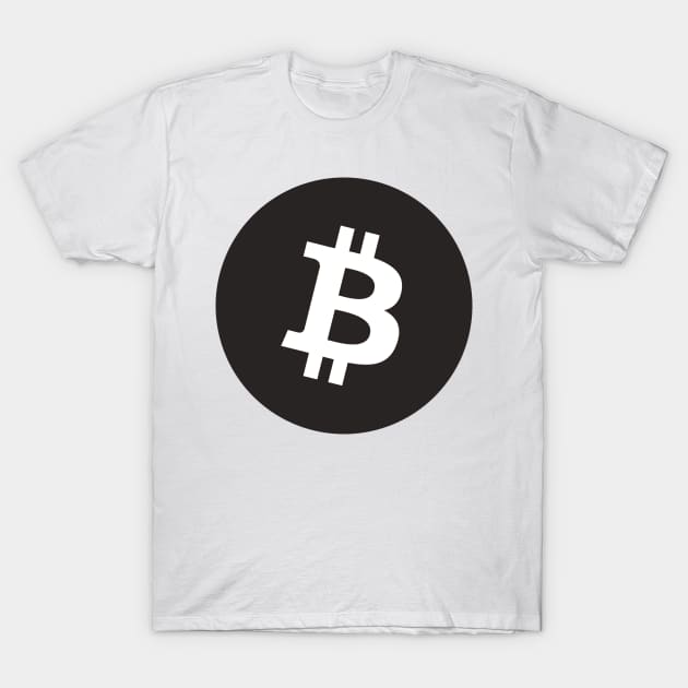 Black Bitcoin Design BTC T-Shirt by RetroandMangaarts